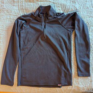 Boys Patagonia zip down long underwear top M size 10